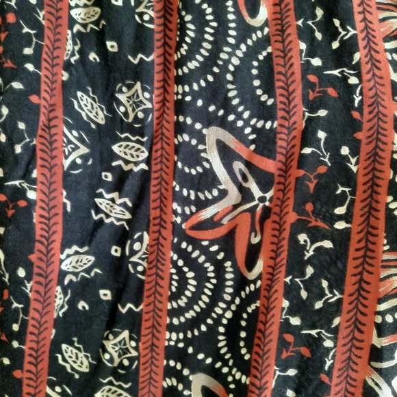 High-waisted patterned palazzo lounge pants - Picture 2 of 4